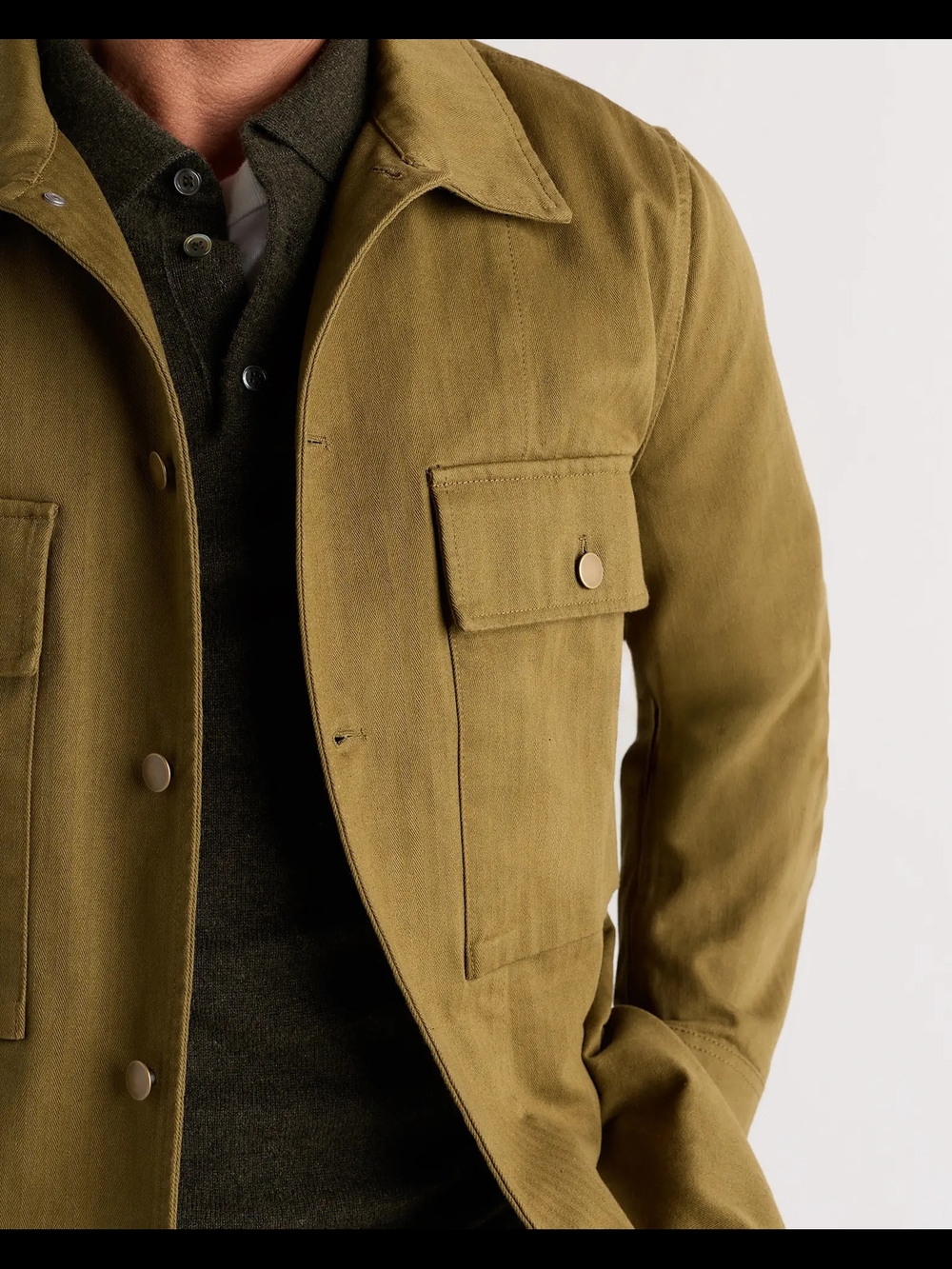 Quince Olive Green Military Field Jacket
